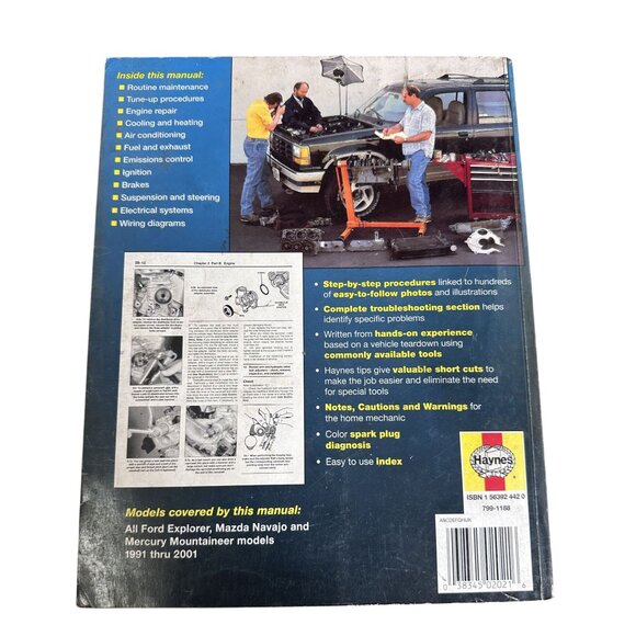 Vtg Haynes Automotive Repair Manual Ford Explorer 1991-2001 All Models - Picture 2 of 7